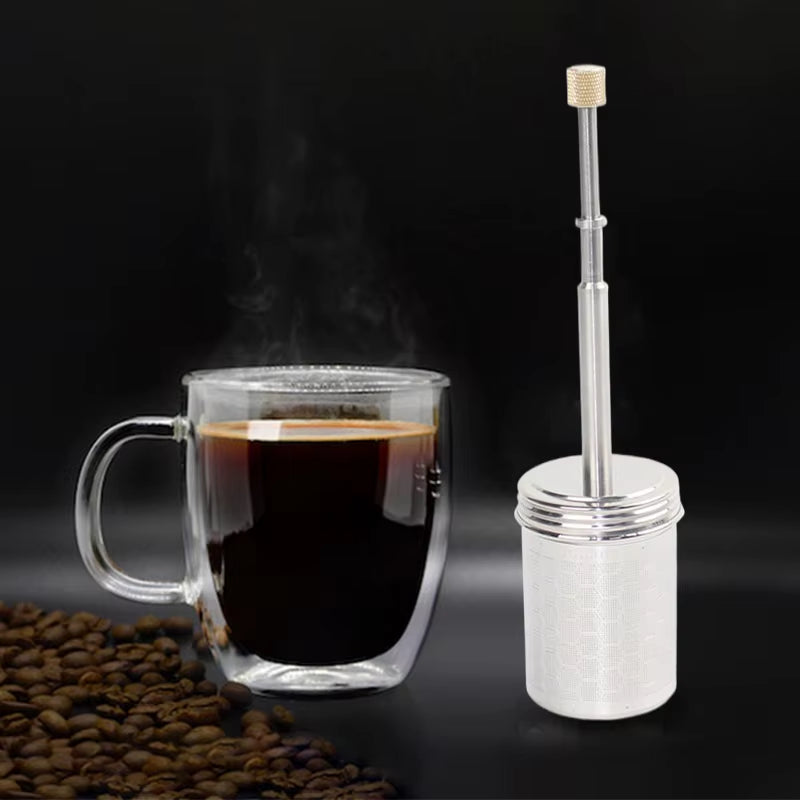 Coffee Filter Screen Camping Stainless Steel Coffee Maker Tea Infuser Portable Coffee Brewer Final Press Coffee Accessories