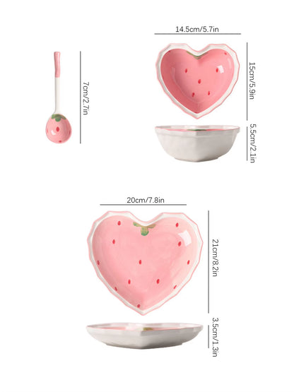 3Pcs Strawberry BowlDrift & Dwell3Pcs Strawberry Bowl